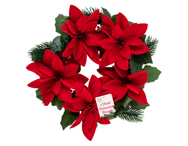 Christmas Poinsettia Wreath
