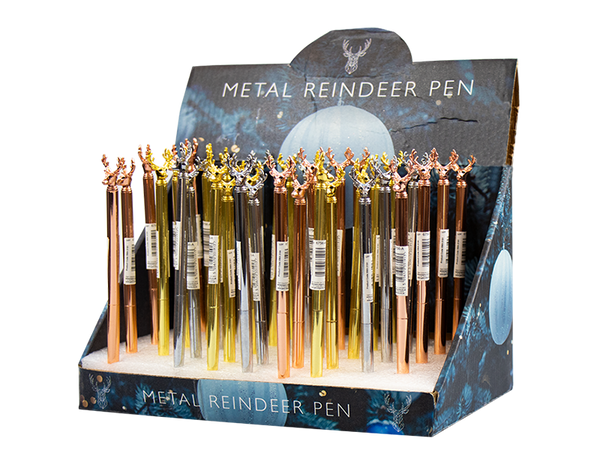 Metal Reindeer Pen in 3 Assorted Colours