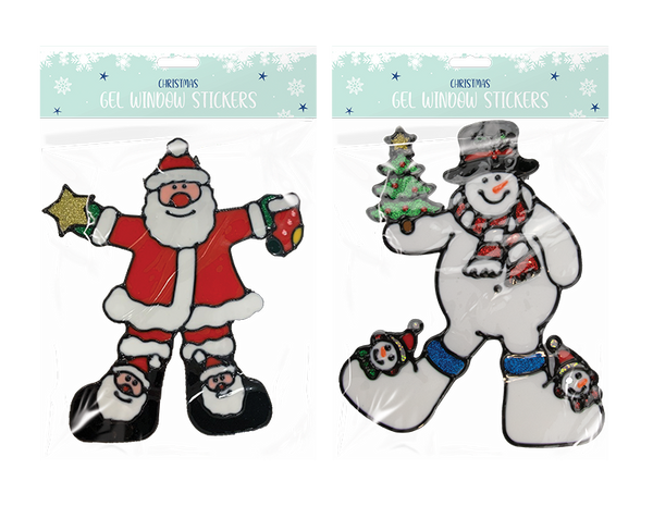 Christmas Window Stickers in 2 Assorted Designs
