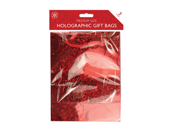 Holographic Medium Gift Bags - (3 Pack)