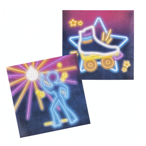 Set 12 Paper napkins 'DISCO FEVER' (33 x 33 cm)