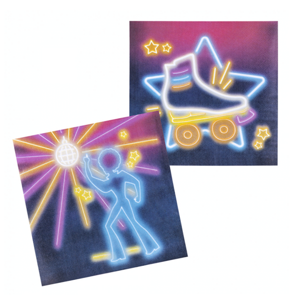 Set 12 Paper napkins 'DISCO FEVER' (33 x 33 cm)