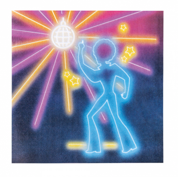 Set 12 Paper napkins 'DISCO FEVER' (33 x 33 cm)