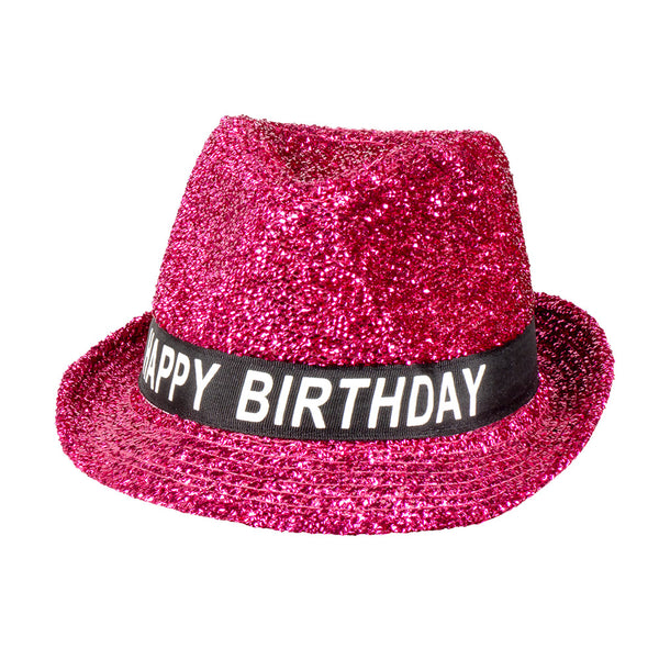 Hat Sparkling 'Happy Birthday' Fuchsia