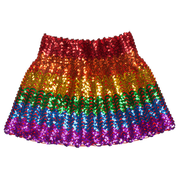 Rainbow sequin mini skirt hotsell