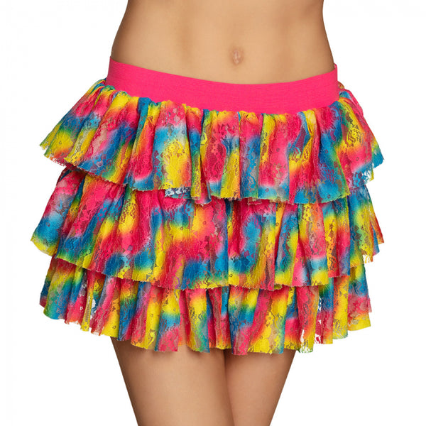 Mini skirt Lace Multicoloured