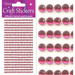 Craft Stickers 418 gems Hot Pink No.34 (3mm)