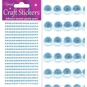 Craft Stickers 418 gems Pearl Blue No.25 (3mm)