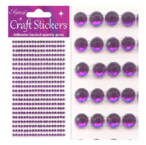 Craft Stickers 418 gems Amethyst No.38 (3mm)