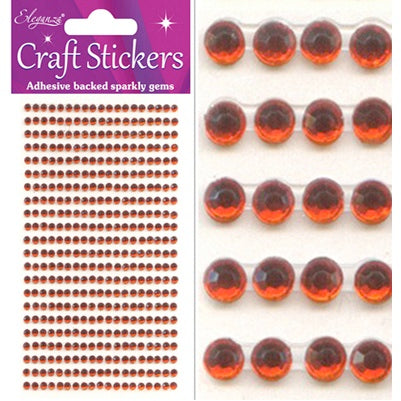 Craft Stickers 418 gems Red No.16 (3mm)