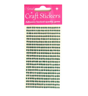 Eleganza Craft Stickers 418 gems Green No.50 ( 3mm)