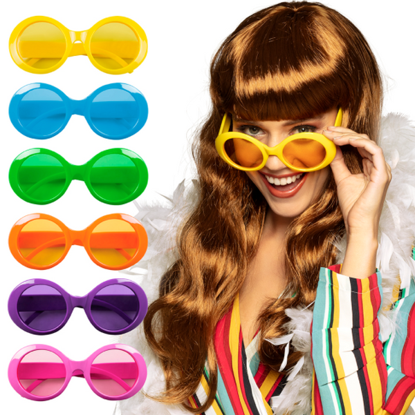 Party glasses Jackie 6 neon colours assorted