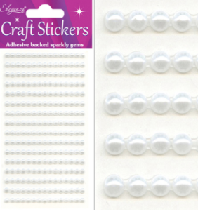 Eleganza Craft Stickers 240 Pearls White No.01( 4mm )