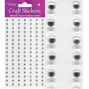Craft Stickers Diamond/Pearl x 238pcs (4mm)