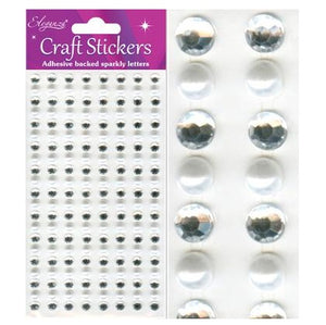 Craft Stickers Diamond/Pearl (6mm x 147pcs)