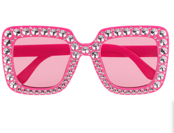 Party glasses Bling bling hot pink