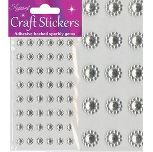 Craft Stickers Sun Diamante Clear/Silver No.43
