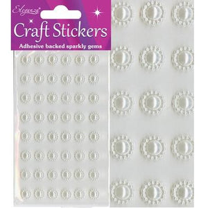 Craft Stickers Sun Pearl Ivory No.61