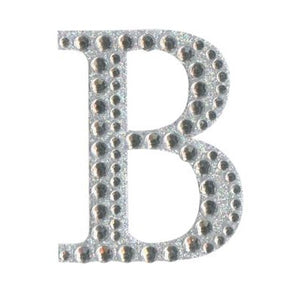 Craft Stickers Letter B with Diamante Iridescent No.42 (50mm)
