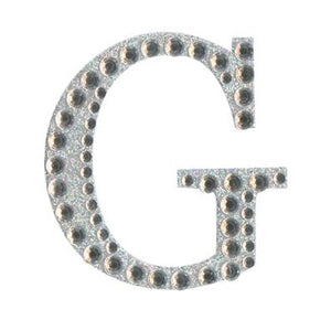 Eleganza Craft Stickers Letter G with Diamante Iridescent No.42 (50mm)