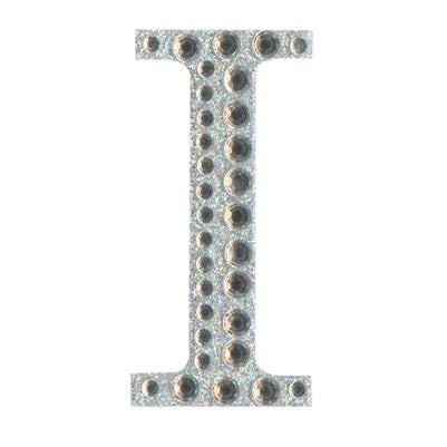 Craft Stickers Letter I with Diamante Iridescent No.42 (50mm)