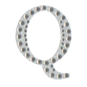 Craft Stickers Letter Q with Diamante Iridescent No.42 50mm