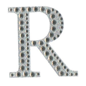Eleganza Craft Stickers Letter R with Diamante Iridescent No.42 (50mm)