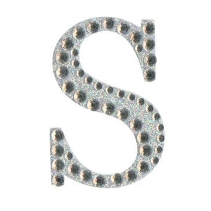 Craft Stickers Letter S with Diamante Iridescent No.42 50mm