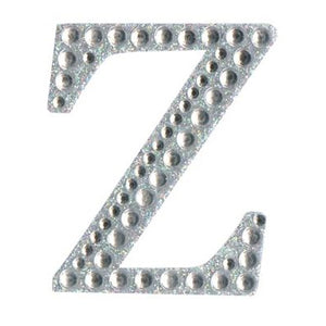 Craft Stickers Letter Z with Diamante Iridescent No.42 50mm
