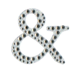 Eleganza Craft Stickers Ampersand with Diamante Iridescent No.42 (50mm )
