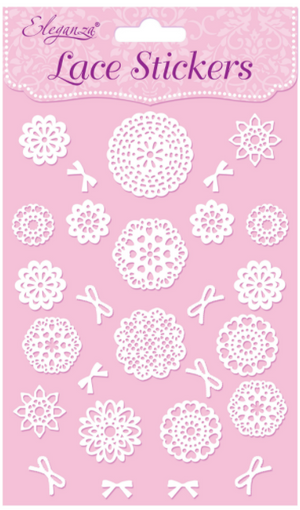Eleganza Lace Stickers Pattern Selection A White No.01