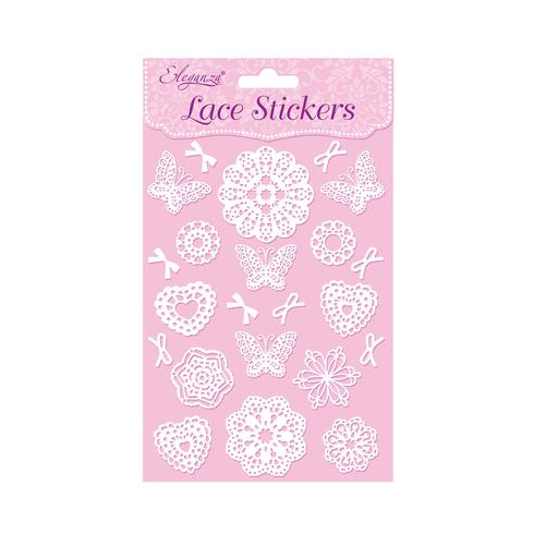 Lace Stickers Pattern Selection B White No.01