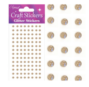 Eleganza Craft Stickers 112 Glitter gems Champagne No.64 (4mm)