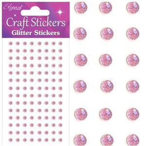 Craft Stickers 112 Glitter gems Light Pink No.21 (4mm)