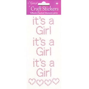 Craft Stickers It's a Girl Pearl Pink No.21
