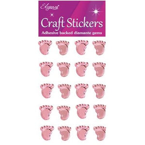Craft Stickers Girl Footprints Pearl Pink No.21