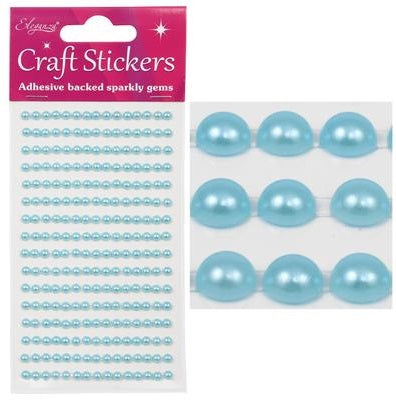 Craft Stickers 240 Pearls Blue No.25 (4mm)