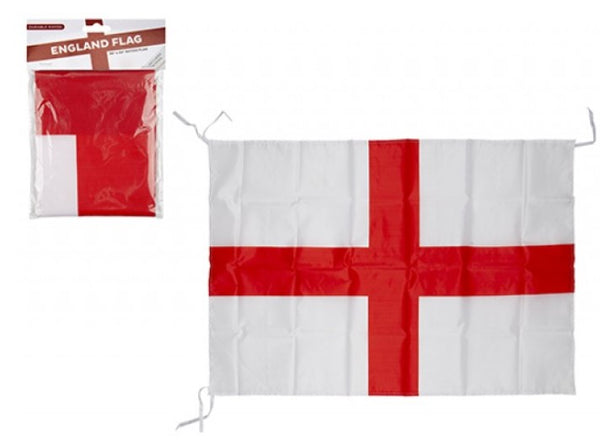 ST.GEORGE RAYON FLAG WITH STRING - (89 X 60CM)