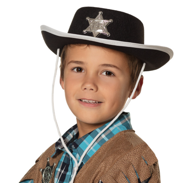 Child hat Sheriff black