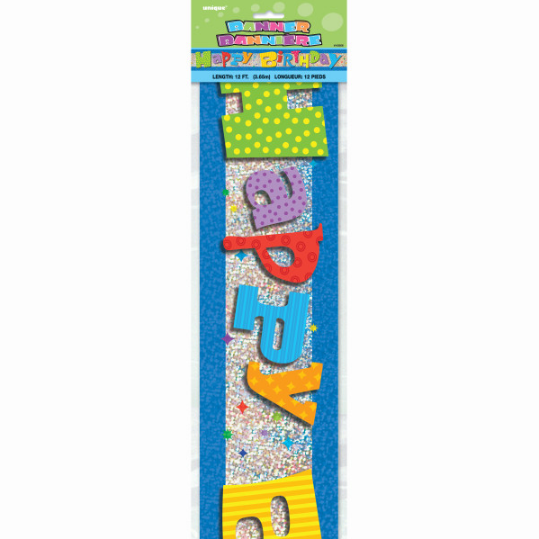 Wacky Birthday Prism Banner (12 ft)