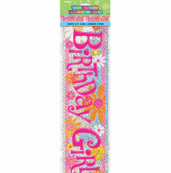 Birthday Girl Prism Banner (12 ft)