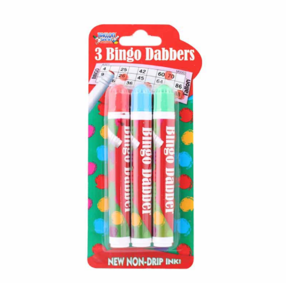 None drip Bingo Dabbers Red, Blue & Green (3 Pack)