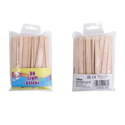 Plain Craft Sticks (50 Pack)