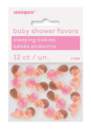 Baby with Pink Diaper Favors (12 Pack)