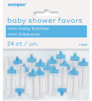 Blue Mini Baby Bottles Favors (24 Pack)