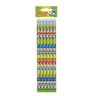 Football Pencil Set 17cm (6 Pack)