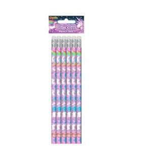 Unicorn Pencil Set 17cm (6 Pack)