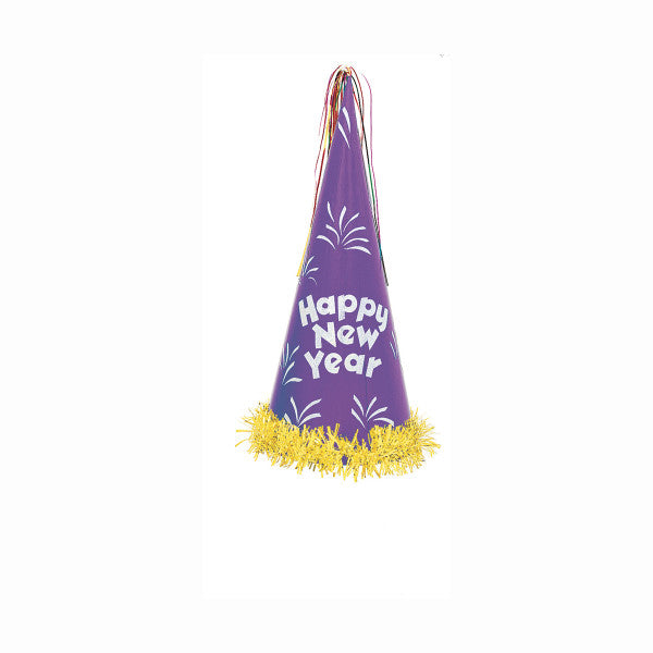 New Years Giant Glitter Cone Party Hat