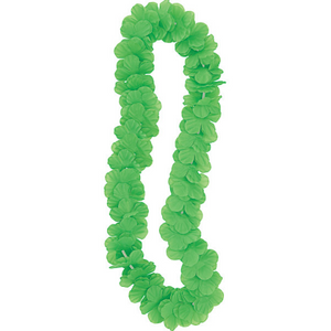 Lime Green Hawaiian Flower Lei (42")