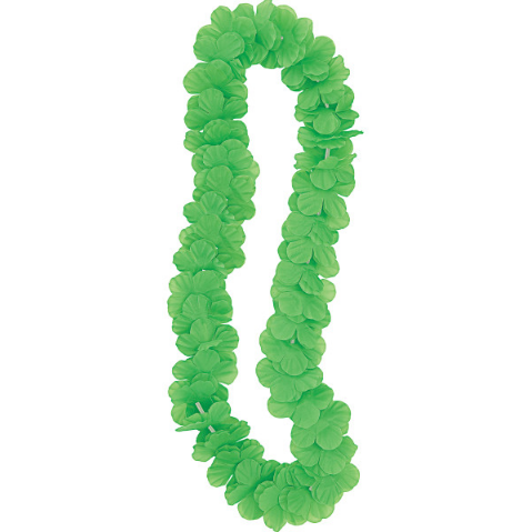 Lime Green Hawaiian Flower Lei (42")